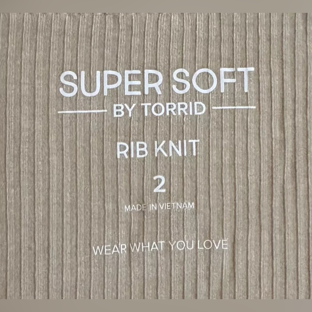 NWT Torrid Super Soft Rib V-Neck Lace Trim Tie Front Long Sleeve Top Size 2X - Picture 5 of 12